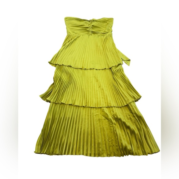 NWT Abercrombie & Fitch Giselle Strapless Tiered Maxi Dress Size XL in Green - Picture 3 of 5